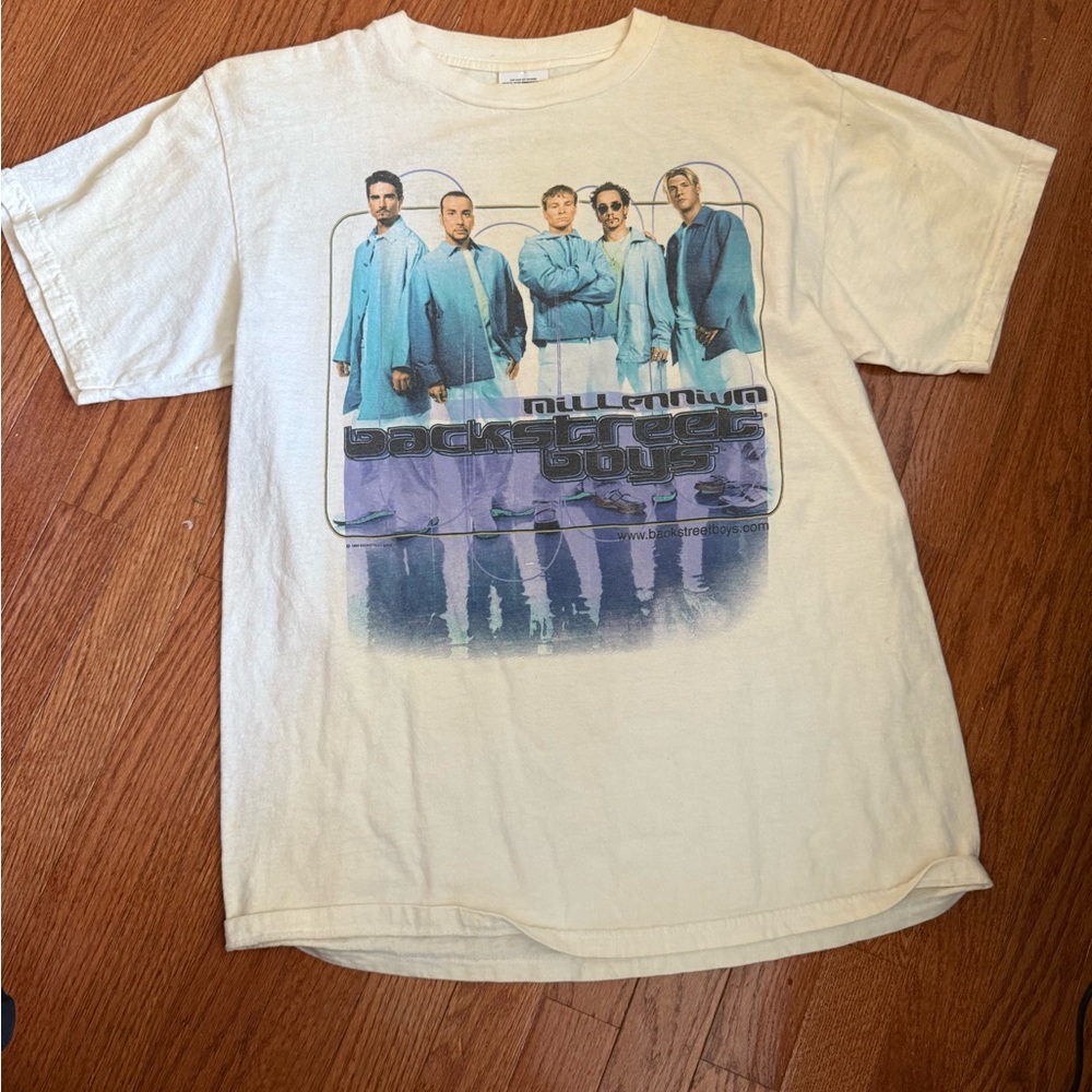 Backstreet Boys Original Tour Graphic Tee in Cream